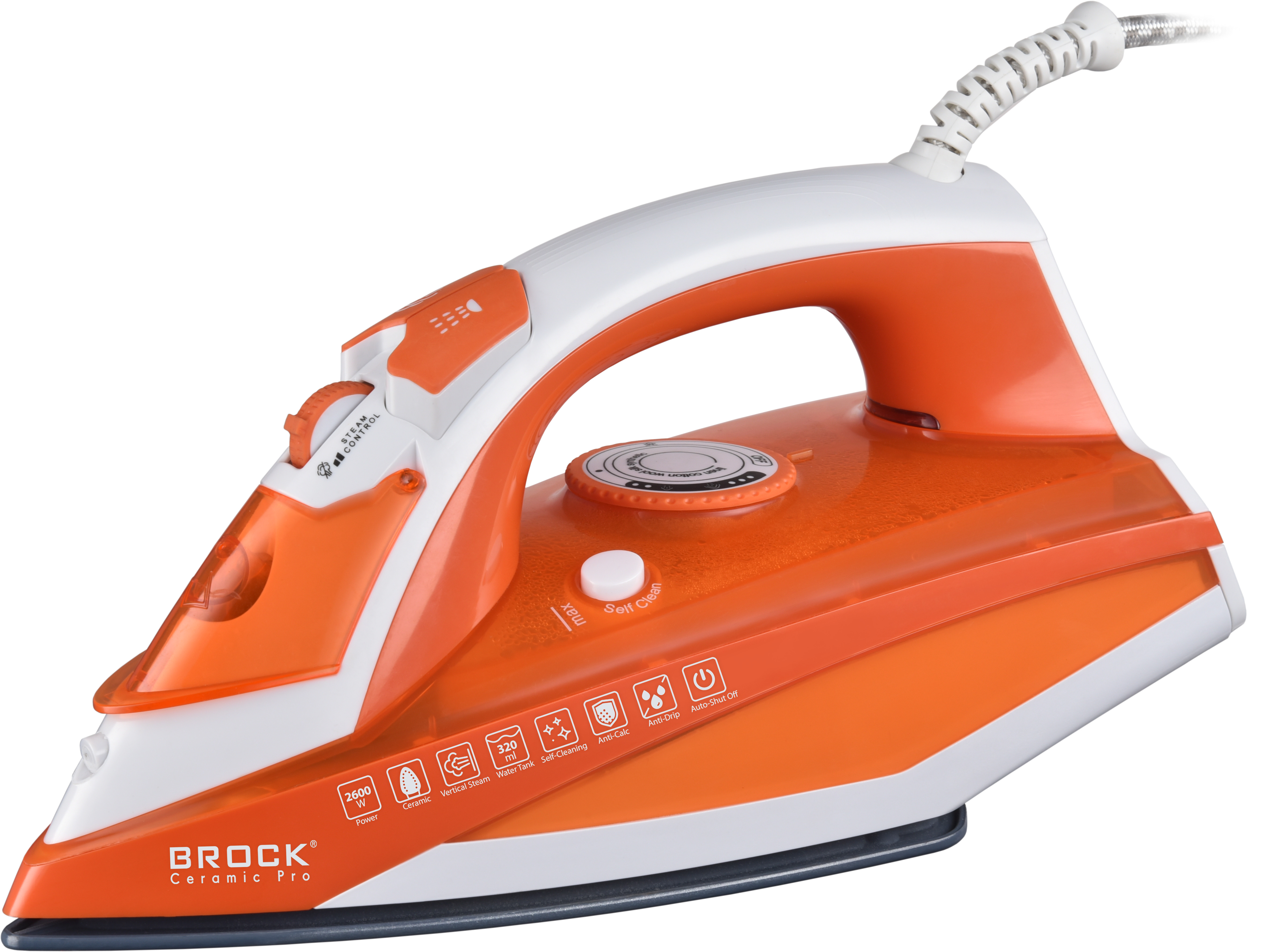 BROCK Tvaika gludeklis  2600W