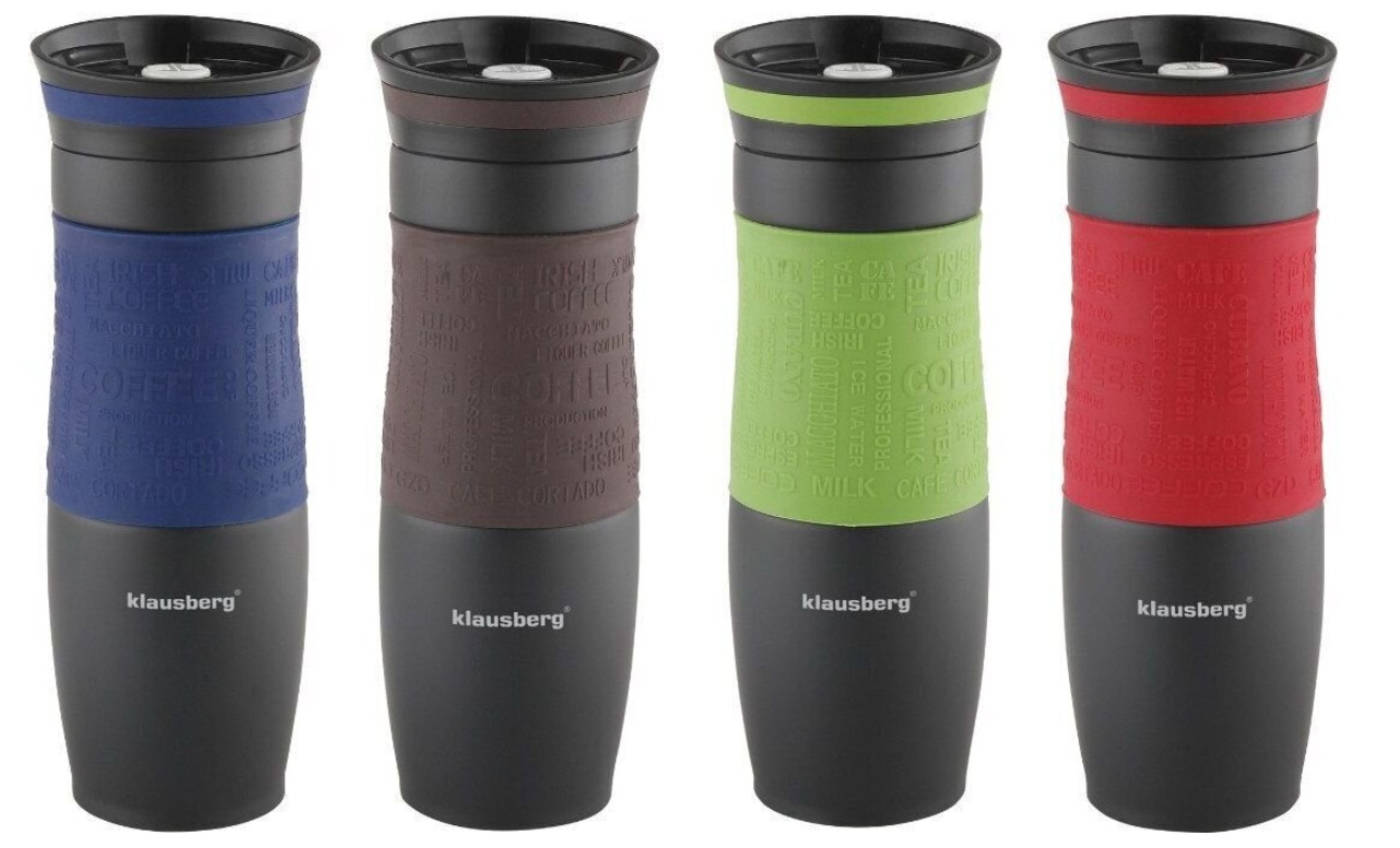 Thermos insulated steel mug, various colors, 500ml Klausberg.