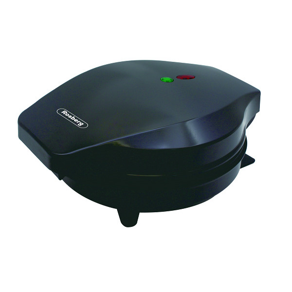 Rosberg 55R51442GB, vafeļu pagatavotājs, 1200 W, 5 sirds formas vafeles, melns