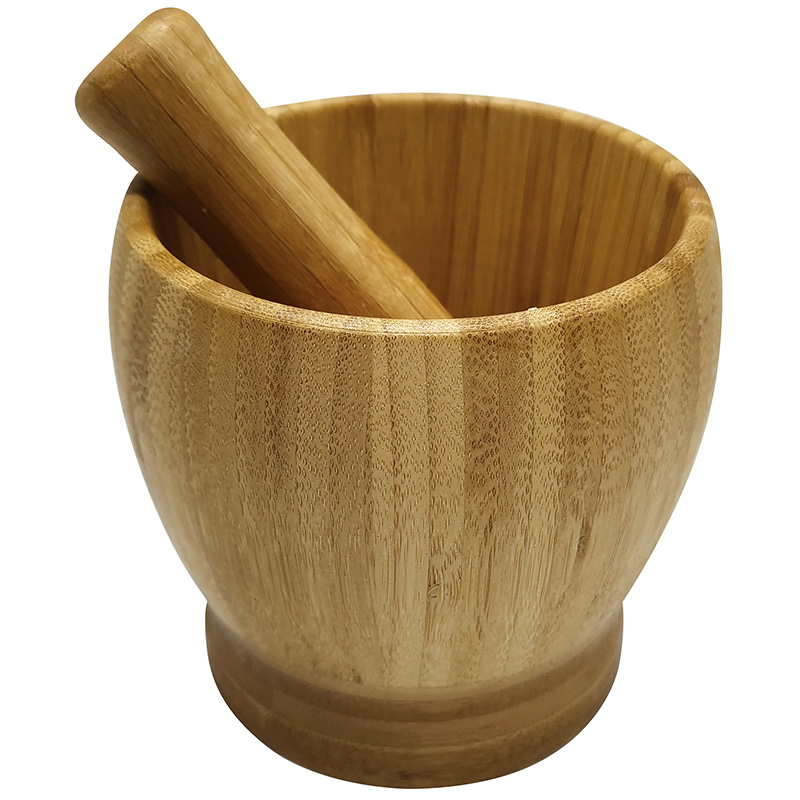 KING HOFF Bambusa java un piestu bļoda, 9.8cm x 9cm