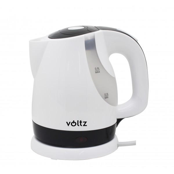 Oliver Voltz 55551230FB elektriskā tējkanna, 1300W, 0.9L, bezvadu, baltā/melnā krāsā