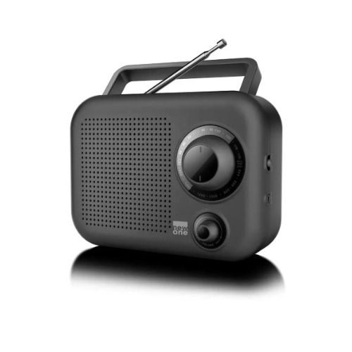 Pārnēsājams radio New-One R210, analogs FM/MW, melnā krāsā