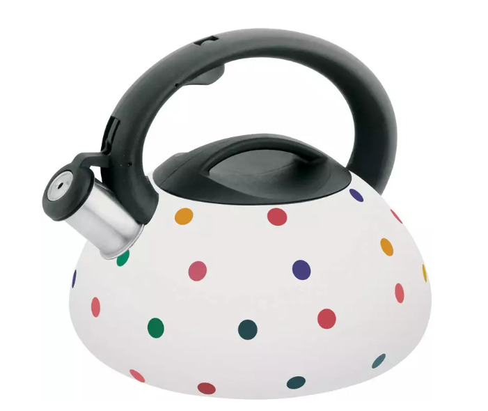 Tradicionāla tējkanna 3 l, balta ar punktiem, Klausberg, KB 7074