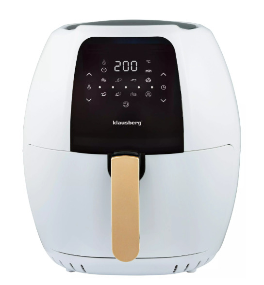 Karstā gaisa friteris, balts un zelta krāsā, 7.7L, 1800W, KB 7709, Klausberg