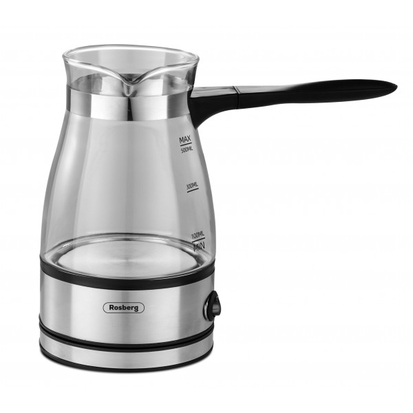 Elektriskā turku kafijas kanna Rosberg R51165C, 600W, 500 ml, Stikls