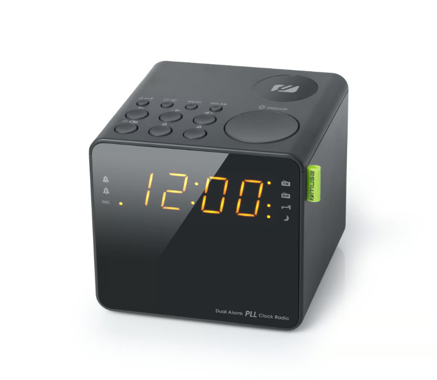 Divu modinātāju pulksteņa radio PLL, 2×1,5 V, M 187 CR, MUSE